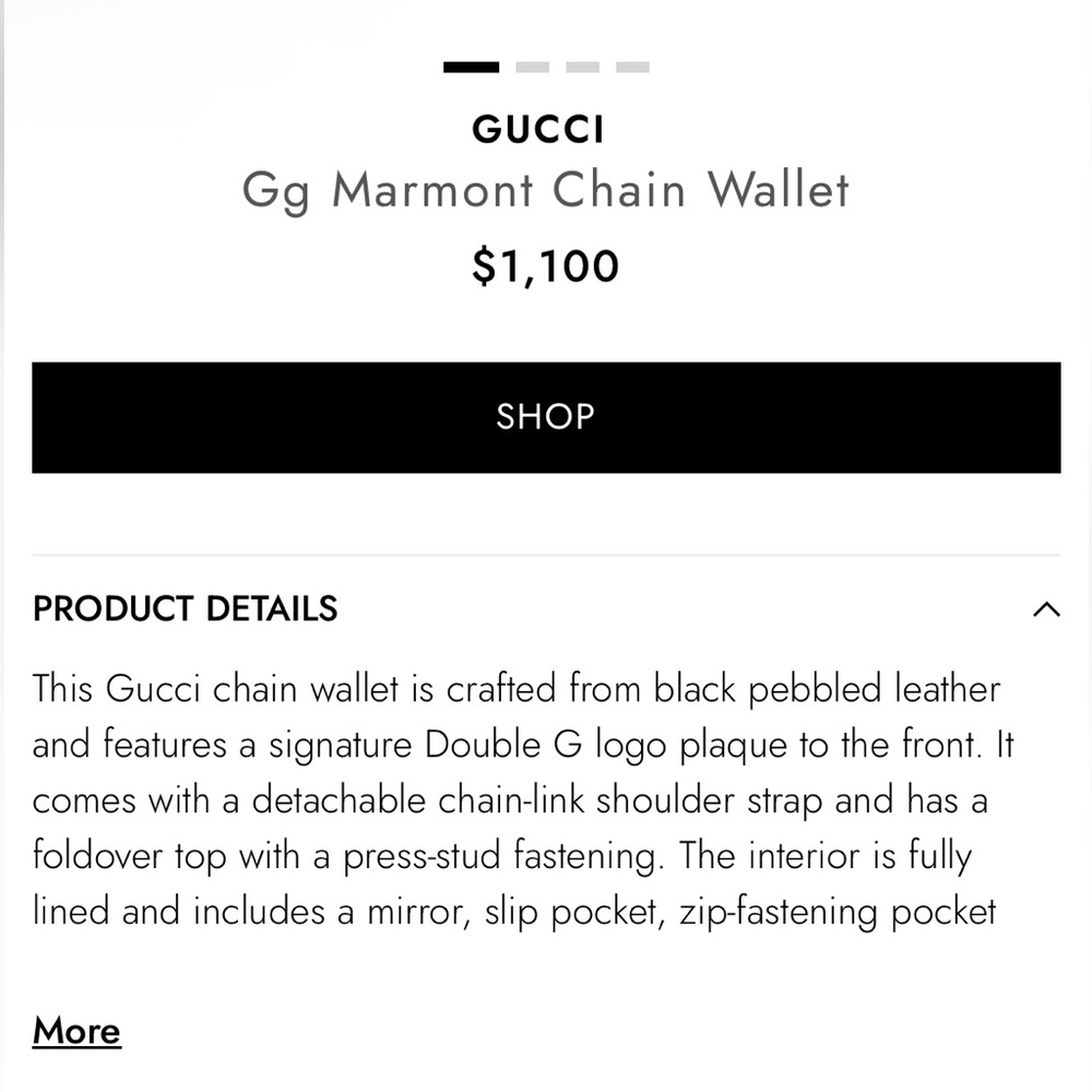 GUCCI GG Marmont Chain Wallet - Picture 6 of 16